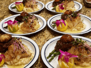 Stuffed Crab Grouper and Filet Mignon