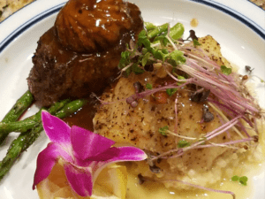 Tenderloin & Fresh Grouper Stuffed with Crab Imperial