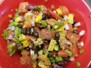 Roasted Corn Black Bean Mango Salsa