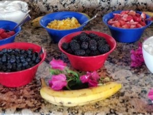 Yogurt and Fresh Fruit Display