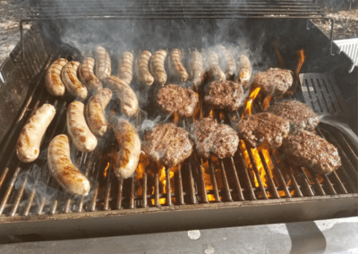 Flame Grilled Burgers and Brats